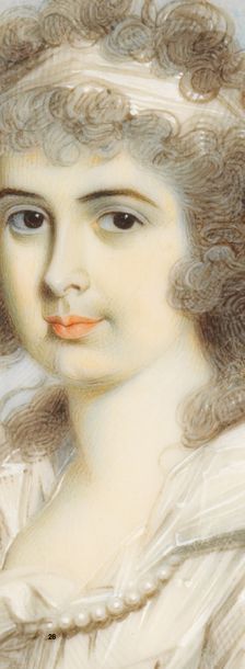 THOMAS RICHMOND L'ANCIEN (KEW, 1771-LONDRES, 1837) 
Portrait d'une Lady.
Miniature...