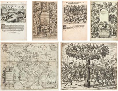BRY (Théodore de) [Grands Voyages]. Francfort, 1590-1624. 12 livres reliés en 4 volumes...