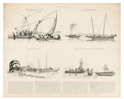 PÂRIS (François Edmond) Souvenirs de marine. Collection de plans ou dessins de navires...