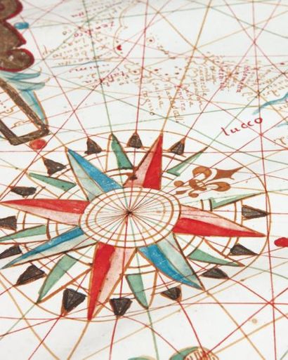[PORTULAN] Carte de la Méditerranée. Messine, Placidus Caloiro et Oliva, 1649. Grande...