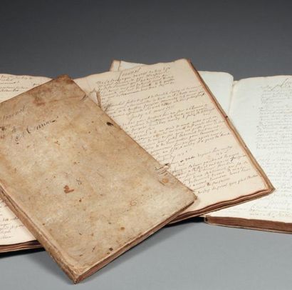 [ARGELOS (d')] Recueil de 7 journaux de marine manuscrits. 1701-1714. Ensemble de...