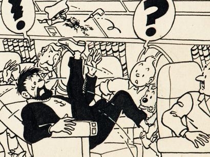 JACQUES MARTIN (1921-2010) ET BOB DE MOOR (1925-1992) « Planche Tintin l'IIlustré...