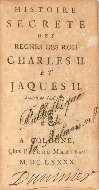 PHILIPS, John. Histoire secrète des règnes des rois Charles II et Jaques II. Traduit...