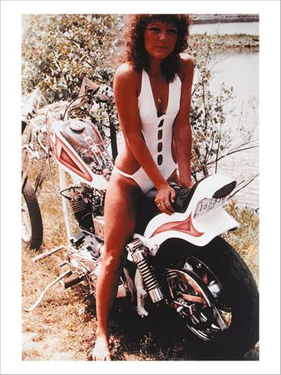 Richard PRINCE (né en 1949) 
Woman in a jersey on a Harley
Colour photographic print...