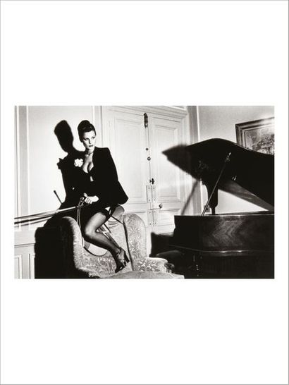 Helmut NEWTON (1920-2004) 
Saddle II, Paris, 1976
Black and white photographic print.
Signed,...