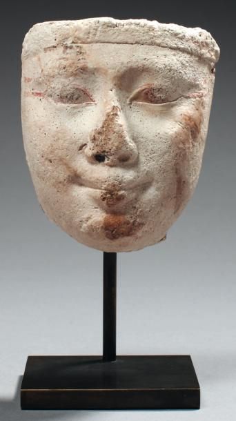 Égypte Modèle de sculpteur représentant le visage d'un roi, les yeux et les sourcils...