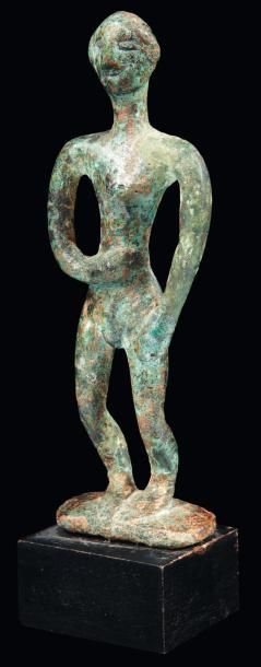 Néolithique & Antiquité classique Statuette votive représentant un personnage stylisé,...