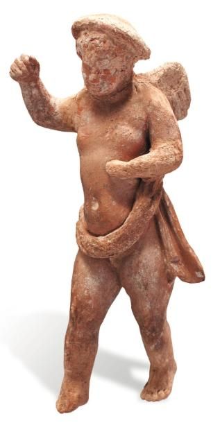 Néolithique & Antiquité classique Statuette représentant le jeune Éros ailé, les...