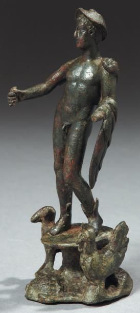 Néolithique & Antiquité classique Mercure gallo-romain. Rare statuette représentant...