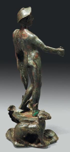 Néolithique & Antiquité classique Mercure gallo-romain. Rare statuette représentant...