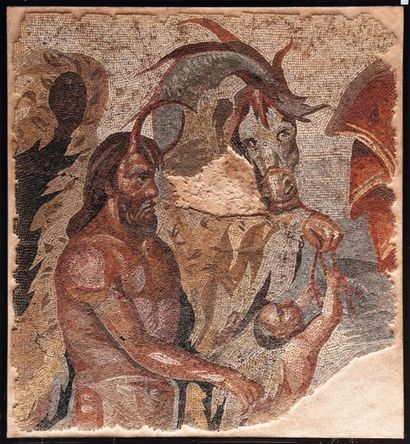 Néolithique & Antiquité classique Mosaique représentant un centaure, probablement...