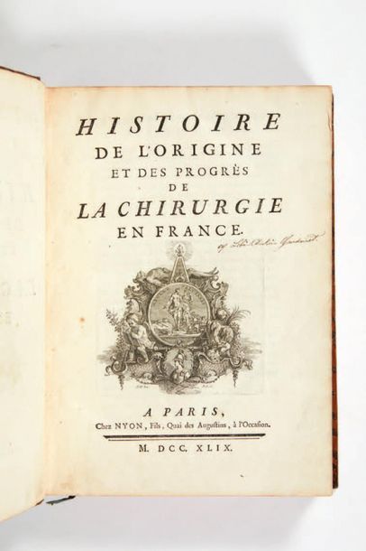 [QUESNAY (François)]. Histoire de l'origine et des progrès de la chirurgie en France....