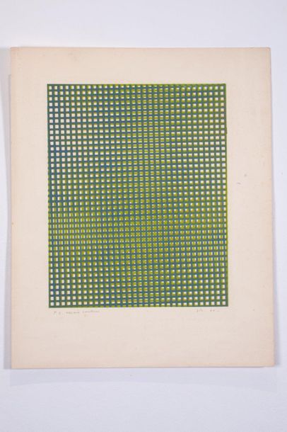 Jöel Stein (1926-2012)? P5, essais couleur 

, 1962
Sérigraphie en relief sur vélin...