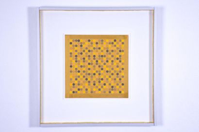 Antonio ASIS (1932-2019) Pastilles jaunes, 1963
Huile sur carton.
Signée et datée...