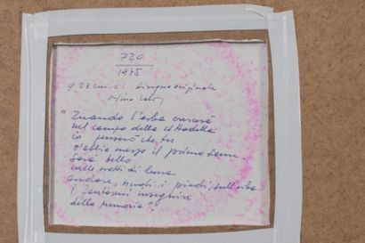 NINO CALOS (1926-1990) Poem drawing 720?

, 1975
Encre sur papier. Signée et titrée...