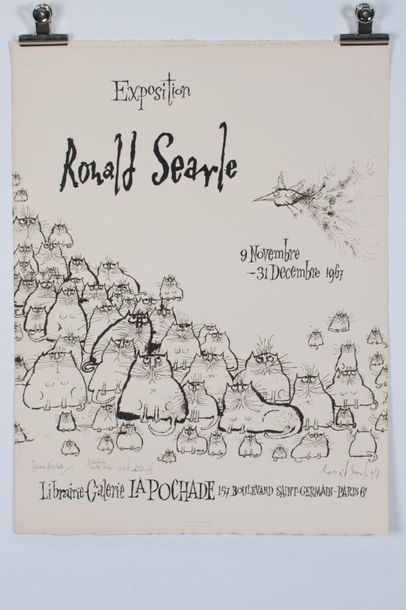 Ronald SEARLE (1920-2011) Affiche d’exposition, 1968
Encre et gouache sur papier....