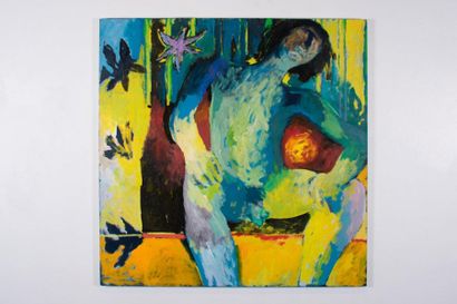Michel Warren (1930-1975) Untitled Nude, 1970
Huile sur toile. Signée et datée. 
H_121...