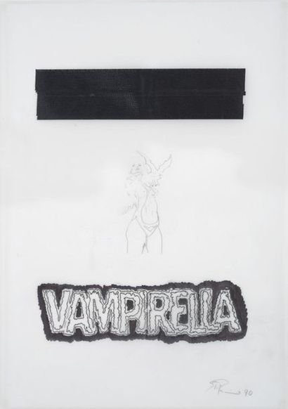 STEVEN PARRINO (1958-2005) Vampirella, 1990

Laque, graphite et scotch sur papier...