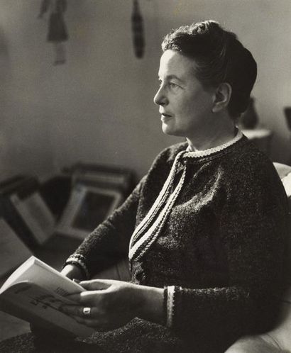 Gise?le FREUND (1908-2000) Simone de Beauvoir, 1974 Tirage argentique

Cachet au...