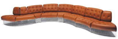 VERNER PANTON (1926-1998) Sofa modèle « 105 S/T » dit « Pantonova » Huit modules....
