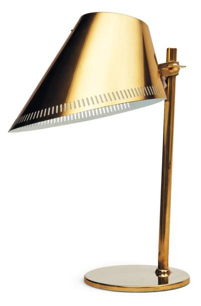 PAAVO TYNELL Lampe de table « 9227 » Laiton marquée Idman. H_40 cm