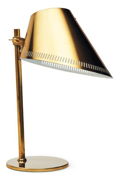 PAAVO TYNELL Lampe de table « 9227 » Laiton marquée Idman. H_40 cm