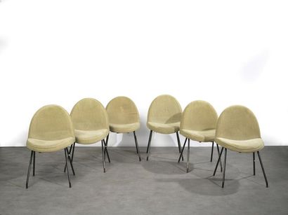 Joseph-André MOTTE (1925-2013) Série de 6 chaises « Langue » modèle « 771 »

Tissu...