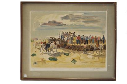 Yve BRAYER (1907-1990) Les gardiens de vaches Epreuve d'artiste signée en bas à droite...