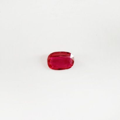 null Cushion-shaped ruby on paper weighing approximately 2.35 carats.