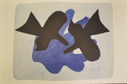 Georges BRAQUE (1882 - 1963) Les oiseaux 

Lithographie sur velin d'arches, signée...