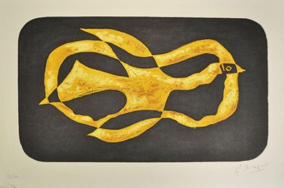 Georges BRAQUE (1882 - 1963) Oiseau 

Lithograph on arches vellum signed in the plate,...
