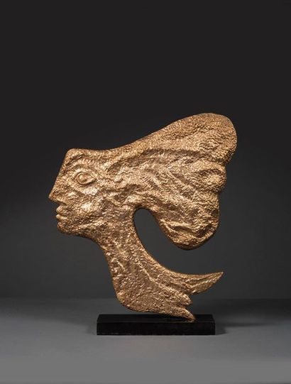 Georges BRAQUE (1882 - 1963) Atalante 

Sculpture en bronze à patine dorée, signée...