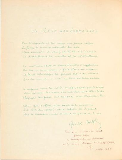 André BRETON. Au lavoir noir avec une fenêtre de Marcel Duchamp. Paris, GLM, 1936.
In-8,...