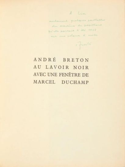 André BRETON. Au lavoir noir avec une fenêtre de Marcel Duchamp. Paris, GLM, 1936.
In-8,...