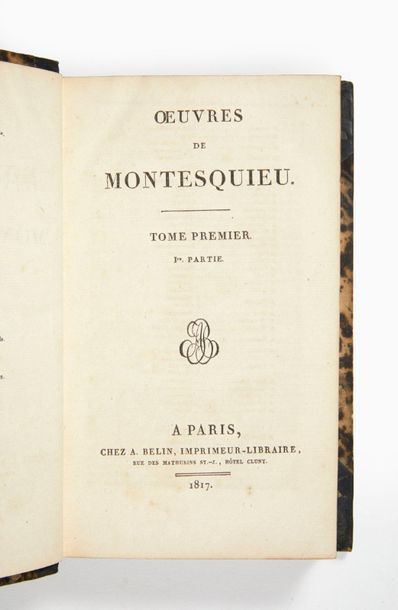 MONTESQUIEU, Charles de Secondat, Baron de.