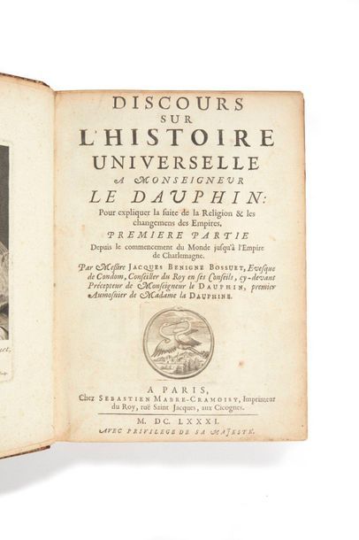 BOSSUET, Jacques Bénigne. 
Speech on universal history to Monsieur le Dauphin: to...