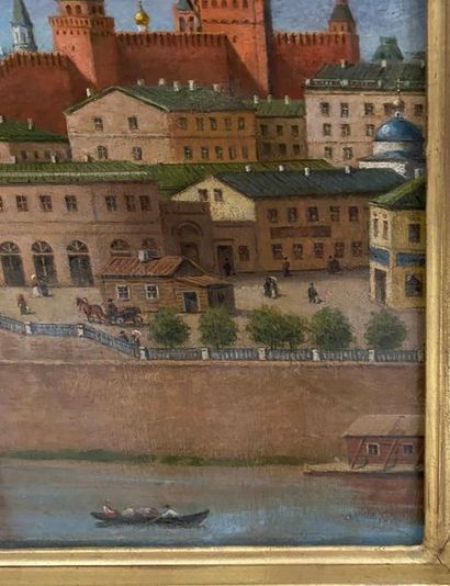 PETR PETROVICH VERESHCHAGIN (1836-1886) 
Vue du Kremlin depuis le pont Moskvoretsky
Huile...