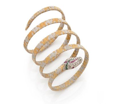 BRACELET ARMILLE in 18K (750) yellow and...