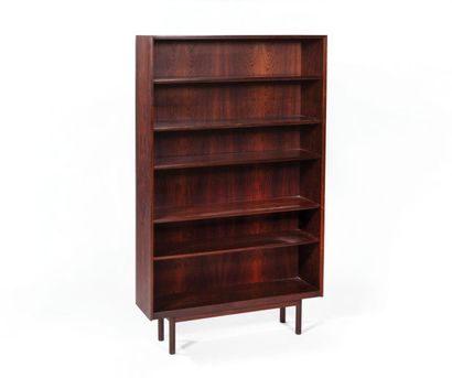 TRAVAIL DANOIS (XXe siècle) 
Set of two bookcases
Rosewood
Circa 1955
H_180 cm (70,9...