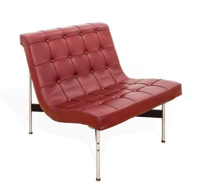 WILLIAM KATAVOLOS, ROSS LITTLE & DOUGLAS KELLY (XXe siècle) 
Pair of "New York" armchairs
Red...