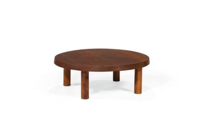 Pierre CHAPO (1927-1987) 
Coffee table model "T02"
Tinted elm
Chapo edition
Model...