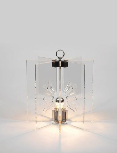 FRANCO ALBINI (1905-1977) & FRANCA HELG (1920-1989) Lampe de table modèle «524» Perspex...