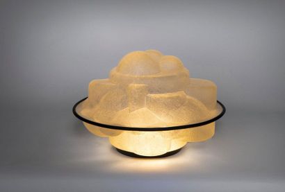 Sergio ASTI (né en 1926) 
Lampe «Profiterole» modèle «640»
Fibre de verre translucide...