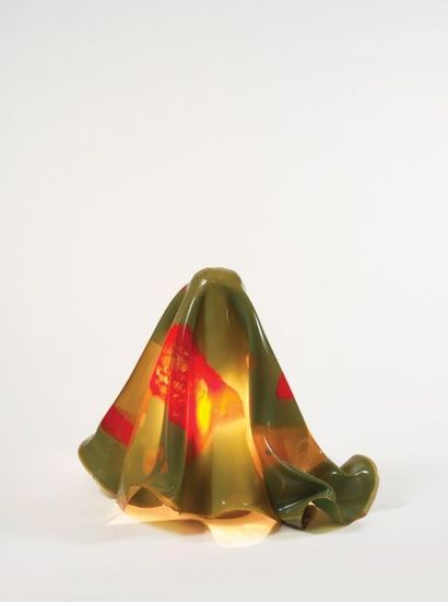 Gaetano PESCE (né en 1939) 
Table lamp model "Rag"
Resin in tinted resin
Fish Design...