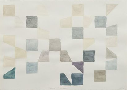 SPENCER FINCH (NÉ EN 1962) Studio Shadow,2000-2002 Watercolor on paper. Titled lower...