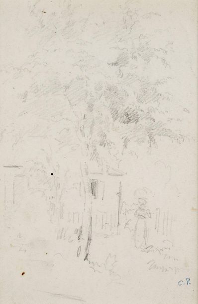 Camille PISSARRO (1830-1903) 
Untitled
Pencil on paper.
Sign of initials at bottom...