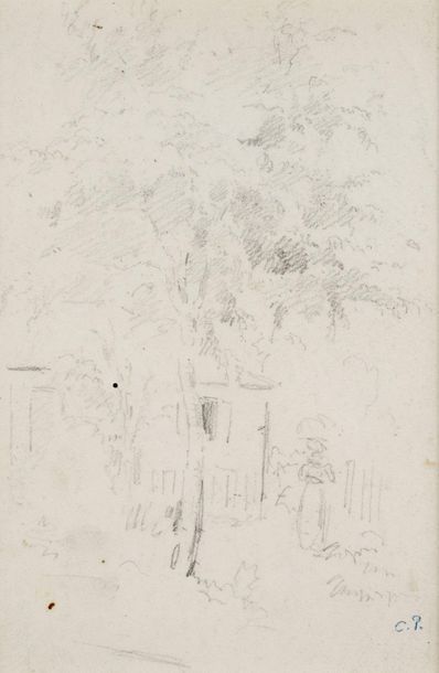 Camille PISSARRO (1830-1903) 
Sans titre
Crayon sur papier.
Signe des initiales en...