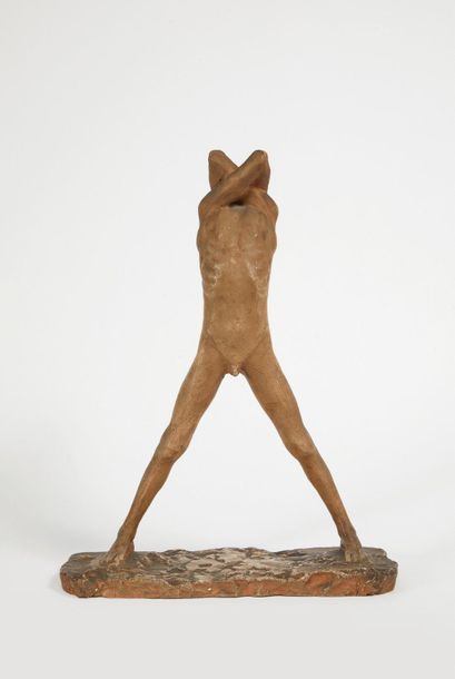 GEORGE MINNE (1866-1941) L'adolescent, 1902-1910 Sculpture en platre d'atelier. Ancienne...