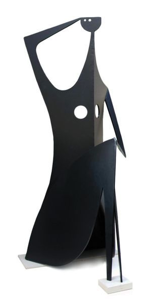 Philippe HIQUILY (1925-2013) 
Epicurienne, 2010-2011
Steel sculpture and black epoxy...