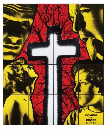 GILBERT & GEORGE Coming to the cross, 1982 Piece unique. Installation de seize photographies...